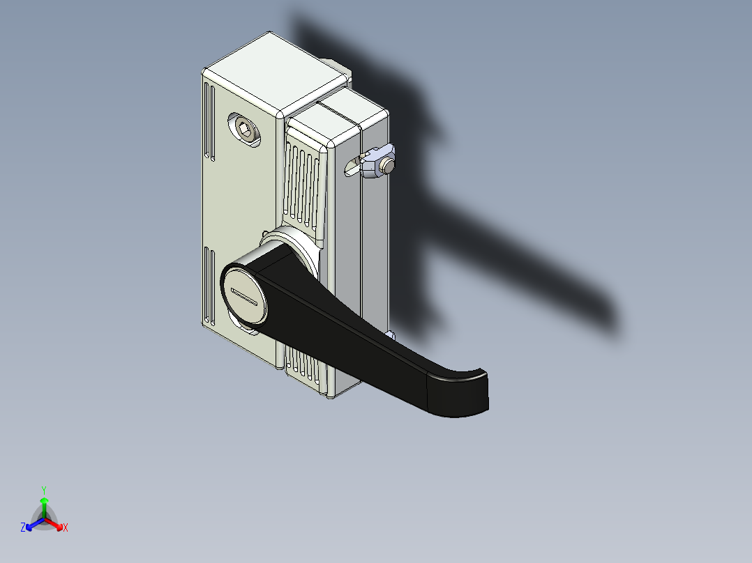 型材-KJN SLIDING DOOR LOCK WITH UNIFORM LOCK 3842525947正等轴测图