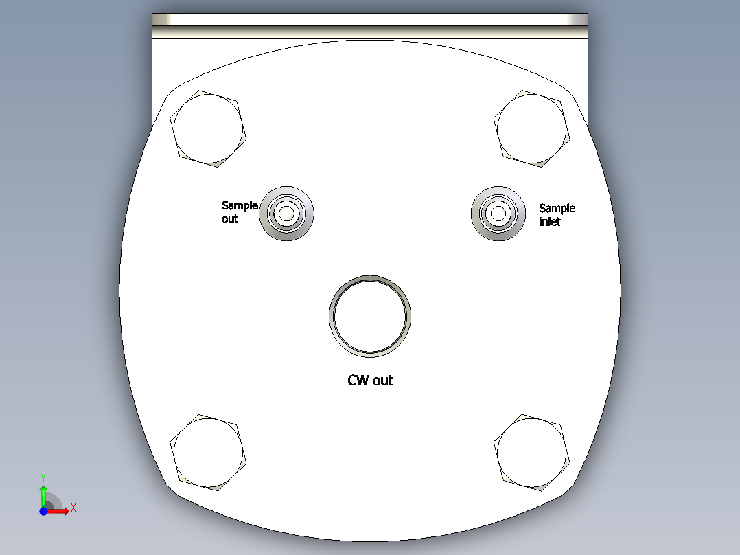 TLR-4225样品冷却器-热交换器前视图