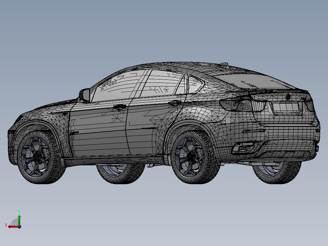 X6 Car全能轿跑车后视图