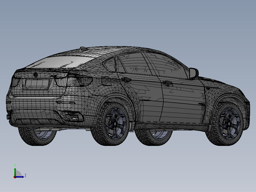 X6 Car全能轿跑车左视图