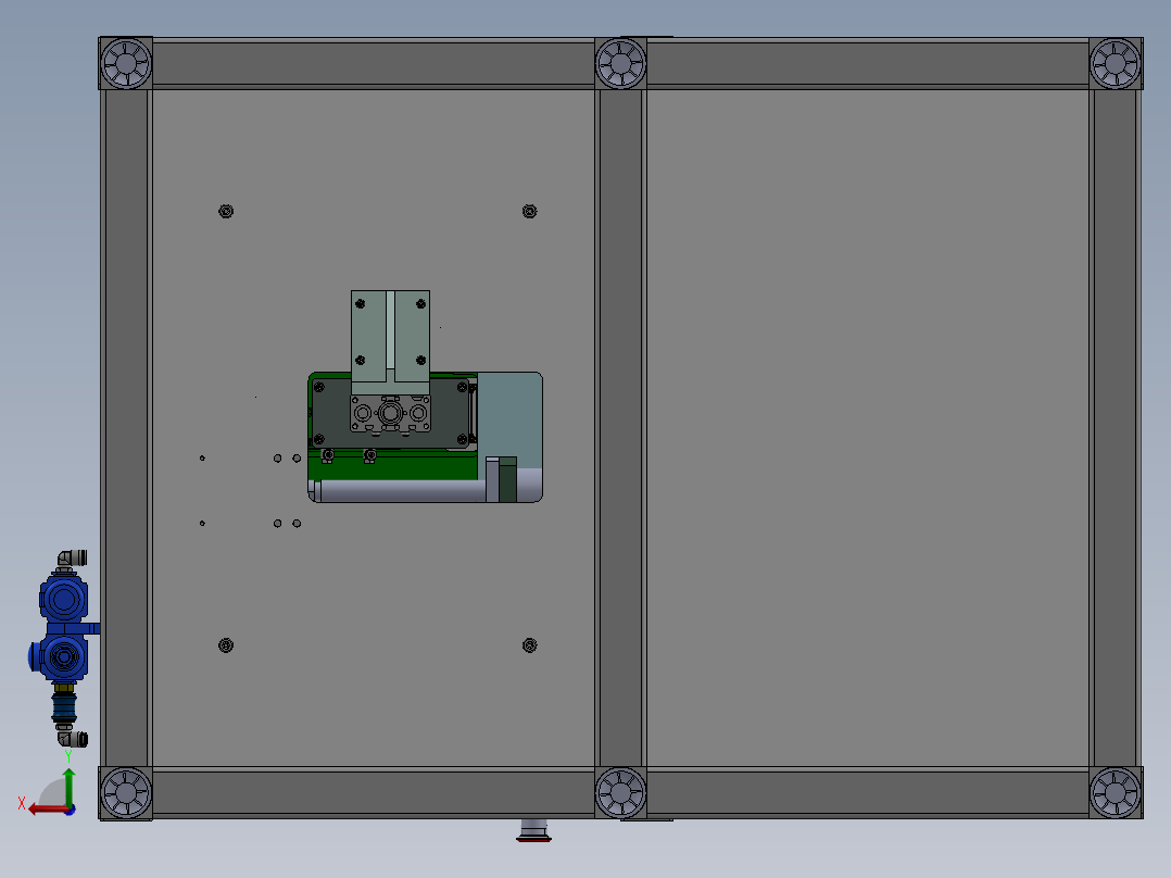 电池托架气密性自动检测装置3d模型后视图