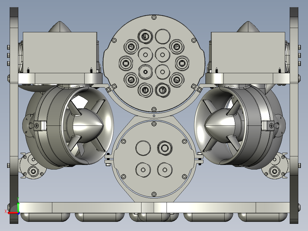 水下无人机遥控黑科技飞行器后视图
