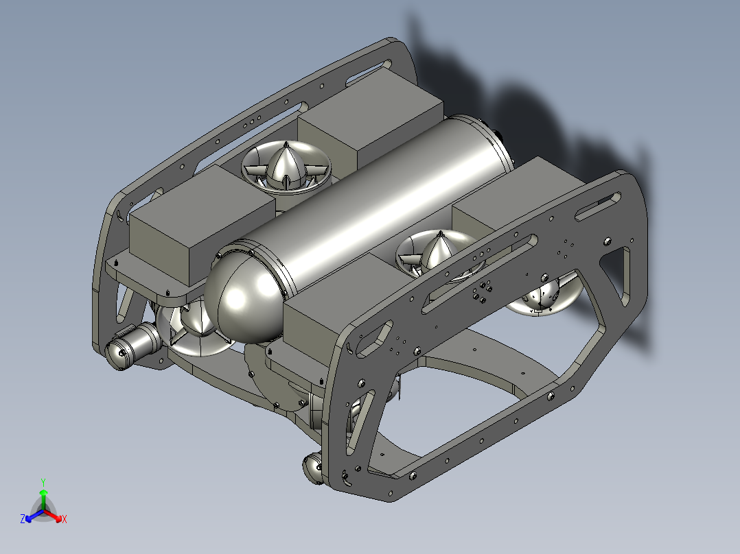 水下无人机遥控黑科技飞行器正等轴测图
