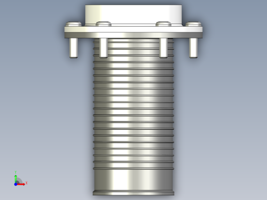 過瀘器(籃型)FRB+C-3D多系列多零件图纸模型前视缩略图