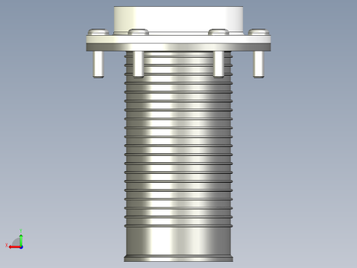 過瀘器(籃型)FRB+C-3D多系列多零件图纸模型后视缩略图