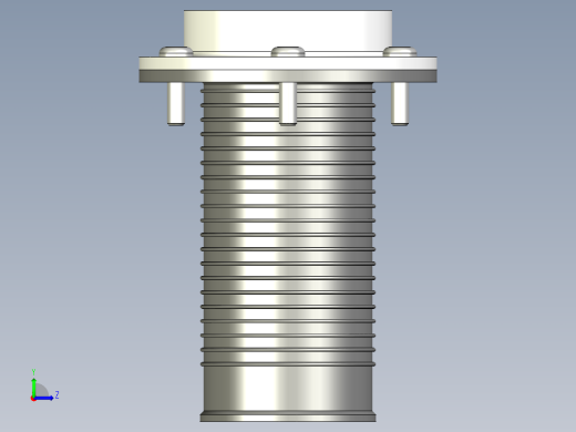 過瀘器(籃型)FRB+C-3D多系列多零件图纸模型左视缩略图
