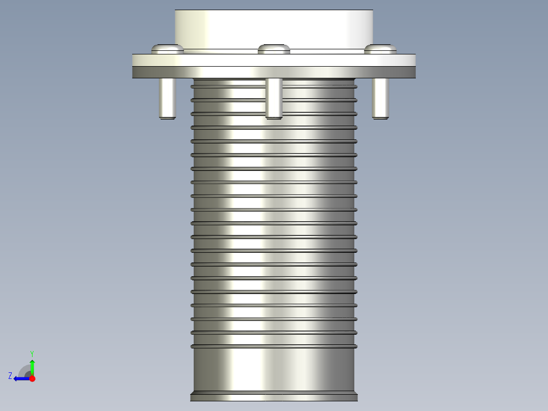 過瀘器(籃型)FRB+C-3D多系列多零件图纸模型右视图