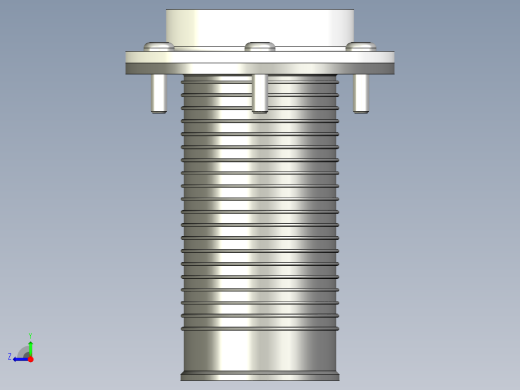 過瀘器(籃型)FRB+C-3D多系列多零件图纸模型右视缩略图