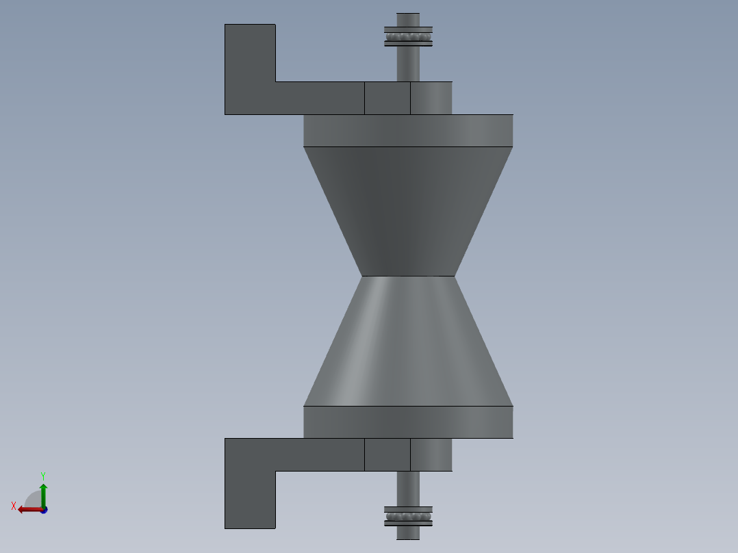 转子燃气轮机890---模型格式为 sw后视图