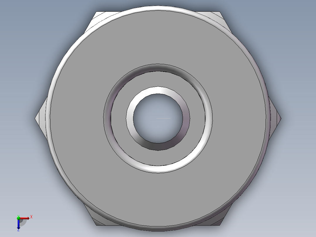 螺纹直通APC4-M5（M5-4厘）俯视图