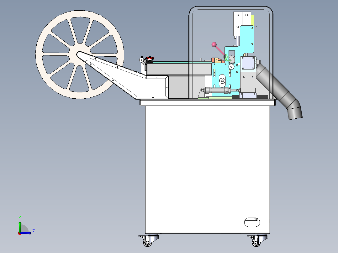 织带自动裁断机sw18可编辑左视图