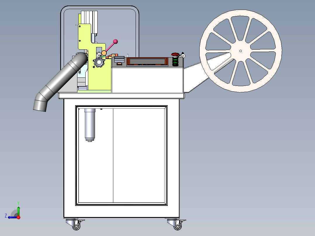 织带自动裁断机sw18可编辑右视图