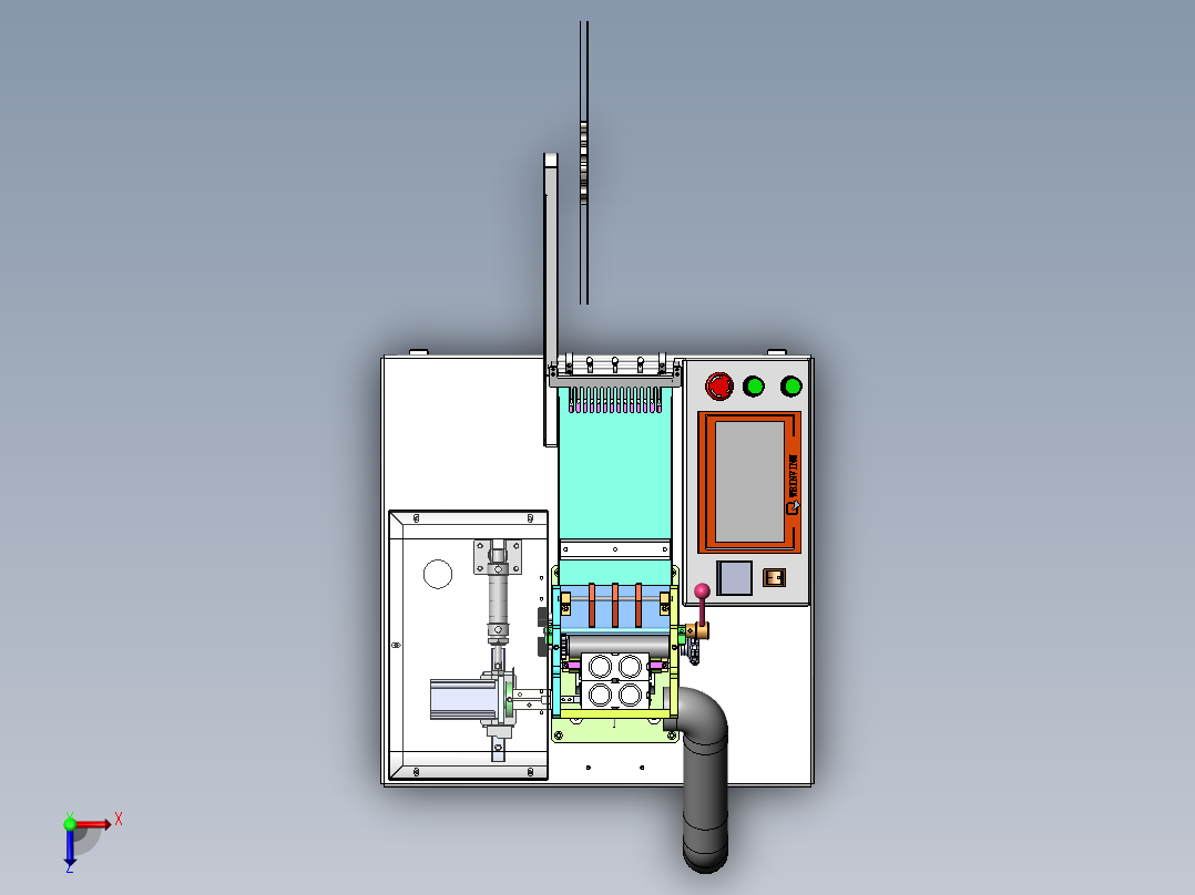 织带自动裁断机sw18可编辑俯视图