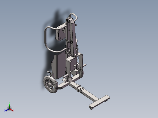 多功能折叠型医疗台车sw20正等轴测缩略图