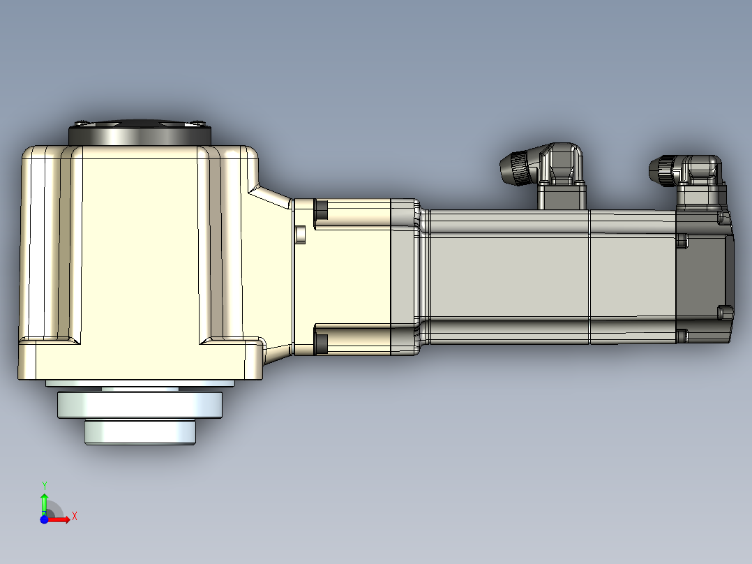 -MG直角法兰伺服减速电机110mrf2前视图