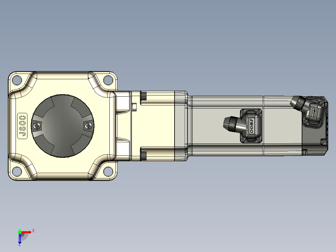 -MG直角法兰伺服减速电机110mrf2俯视图