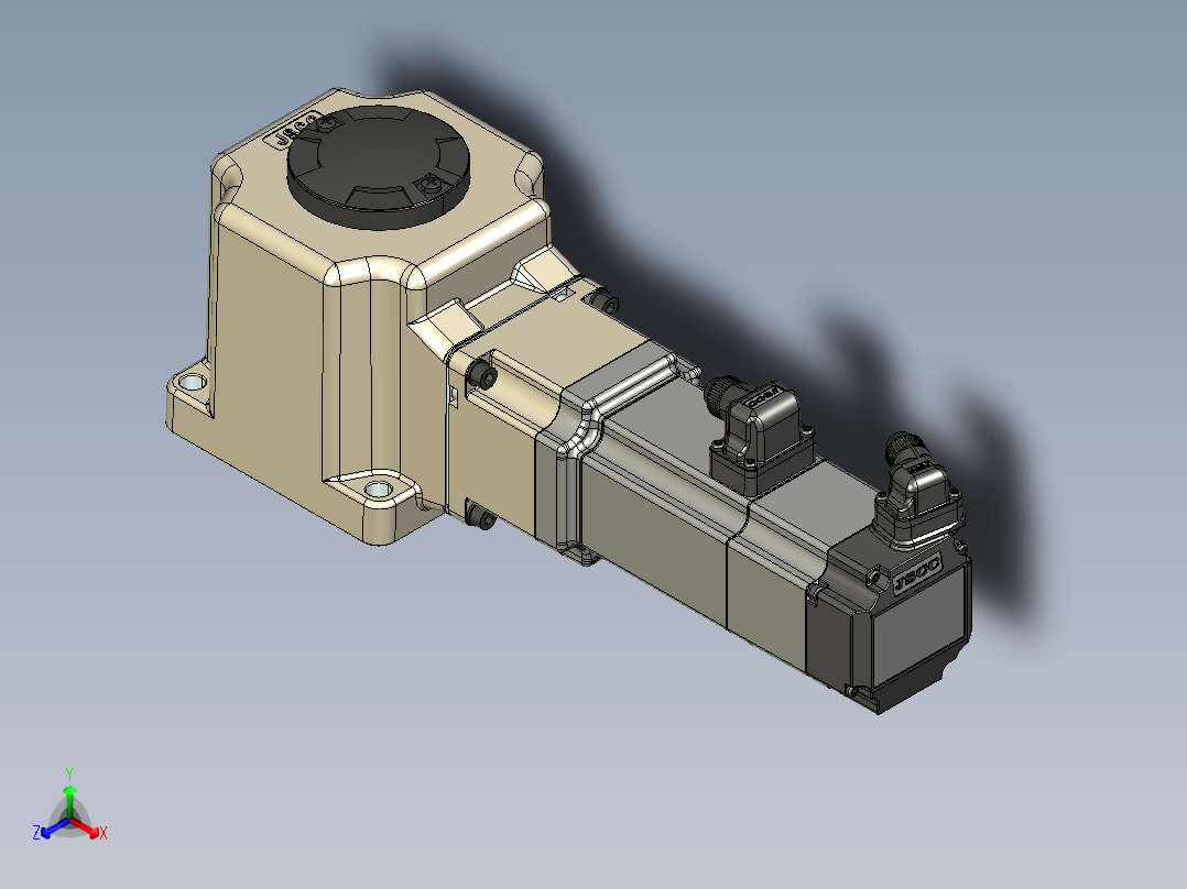 -MG直角法兰伺服减速电机110mrf2正等轴测图