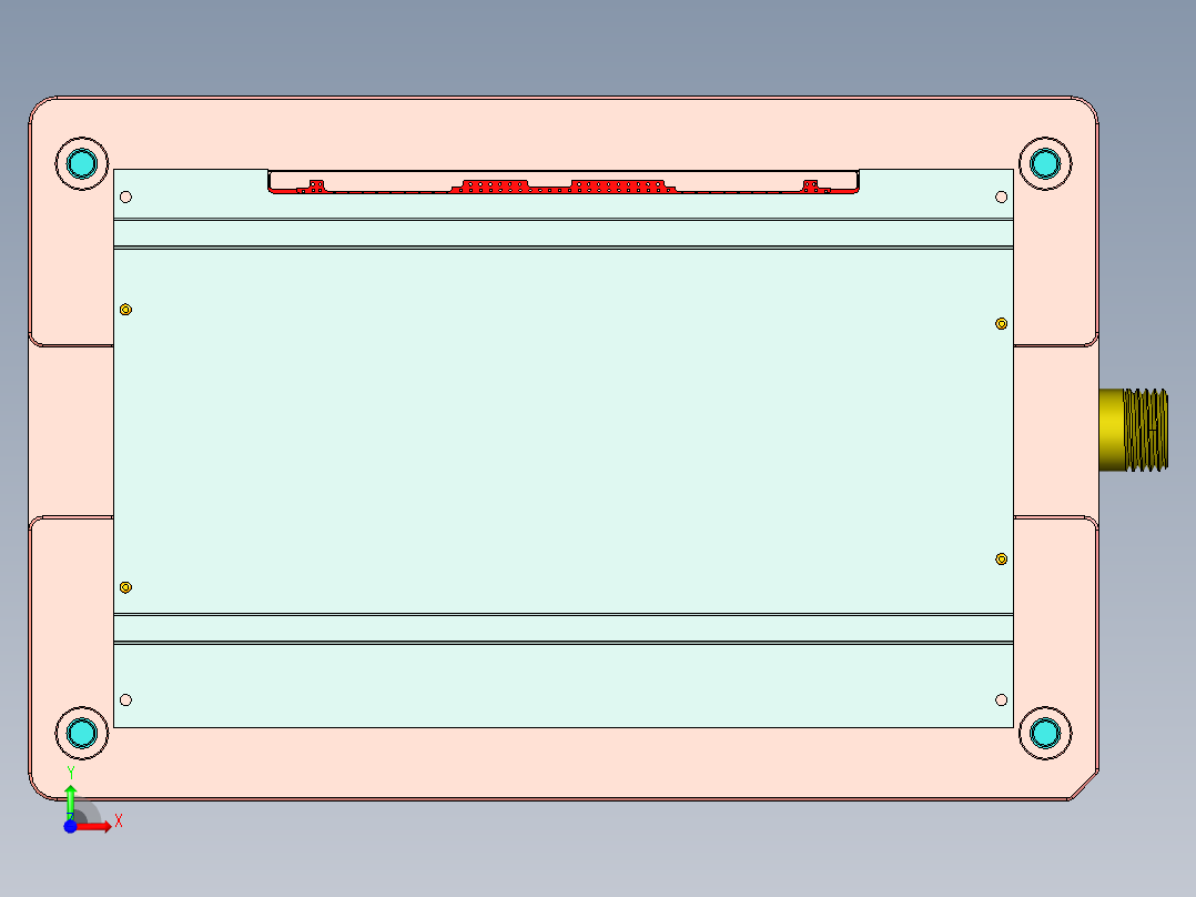 铝挤铝板粗铣侧面+上侧孔工装治具模型三维+CAD前视图