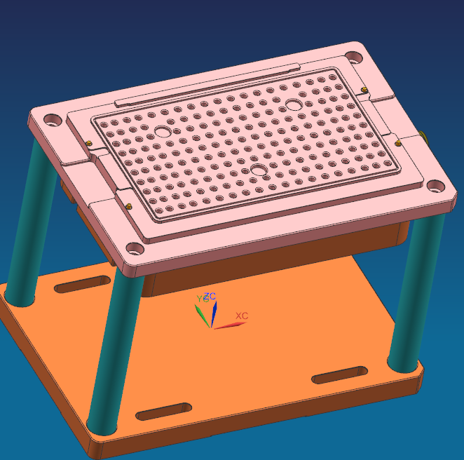 铝挤铝板粗铣侧面+上侧孔工装治具模型三维+CAD