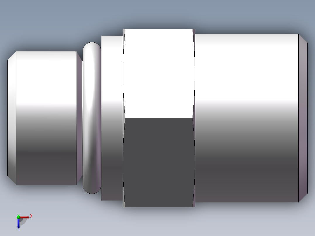 美制O圈密封接头、1DO-18-06俯视图