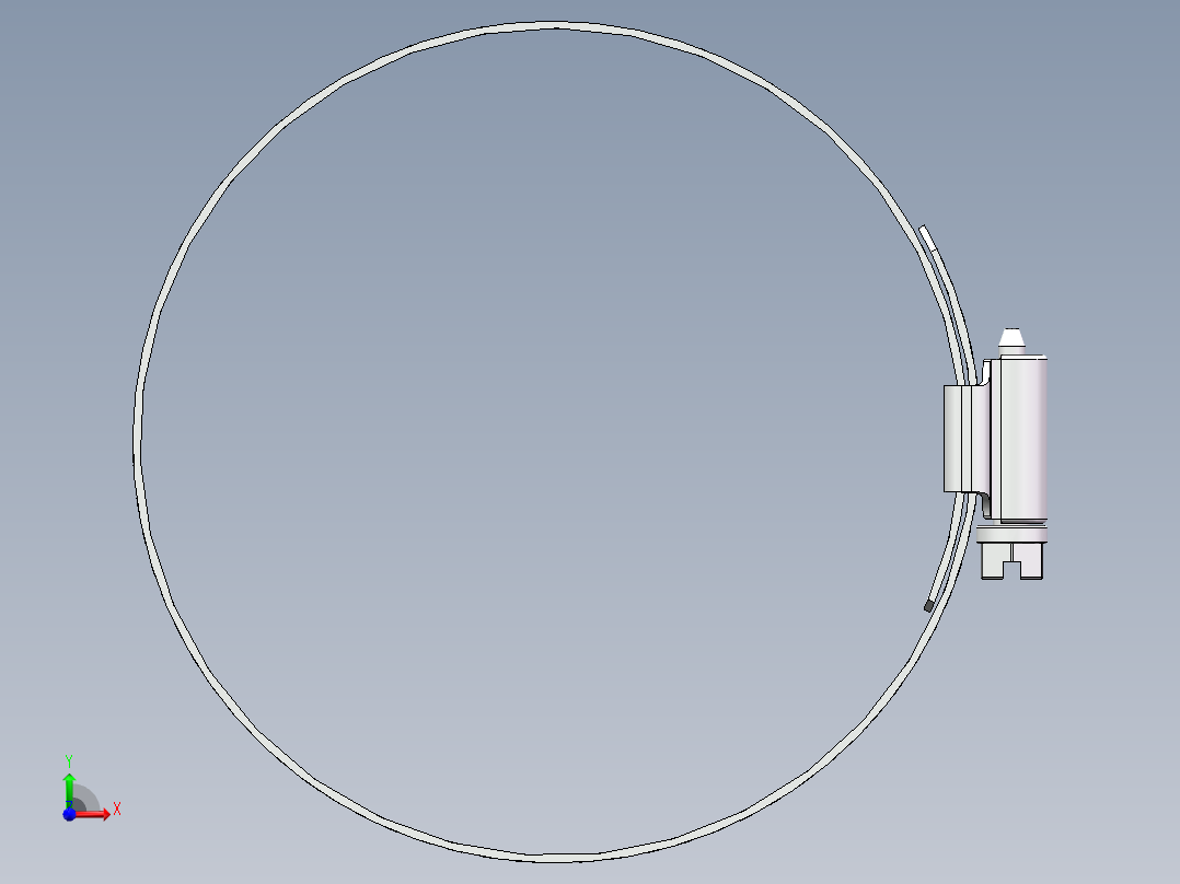 管箍 喉箍 管卡箍 管夹抱箍 带配置前视图