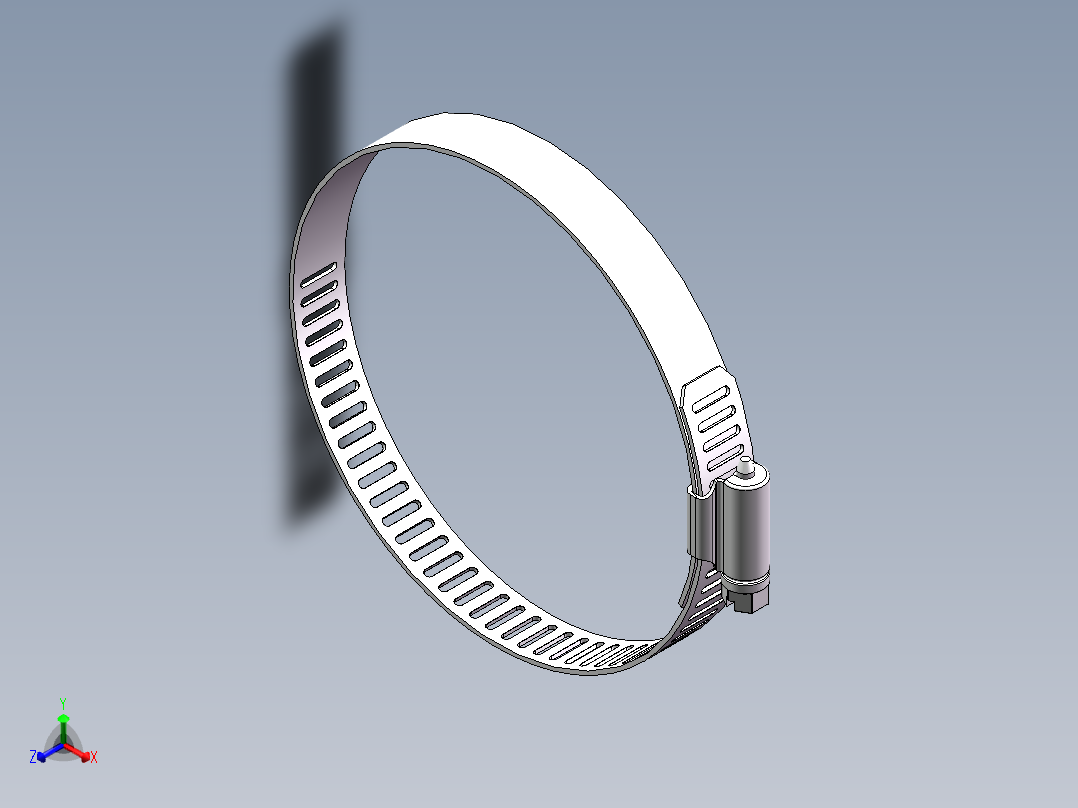 管箍 喉箍 管卡箍 管夹抱箍 带配置正等轴测图