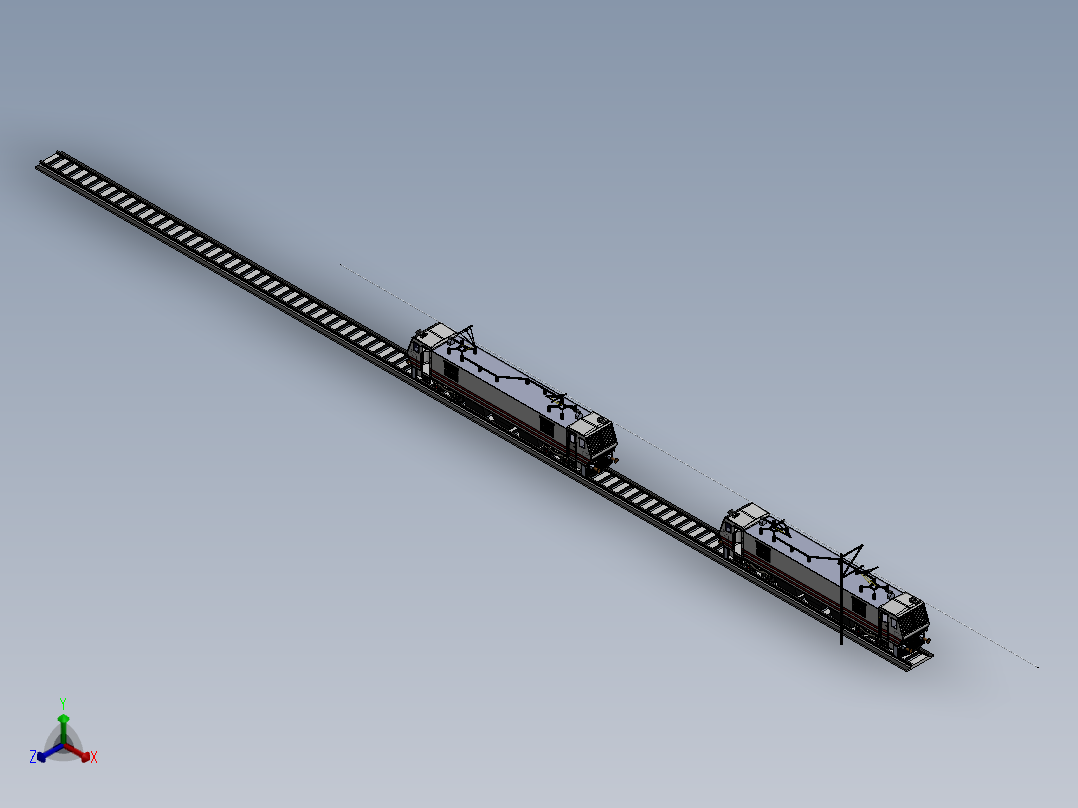 火车、动车、高铁(36)正等轴测图