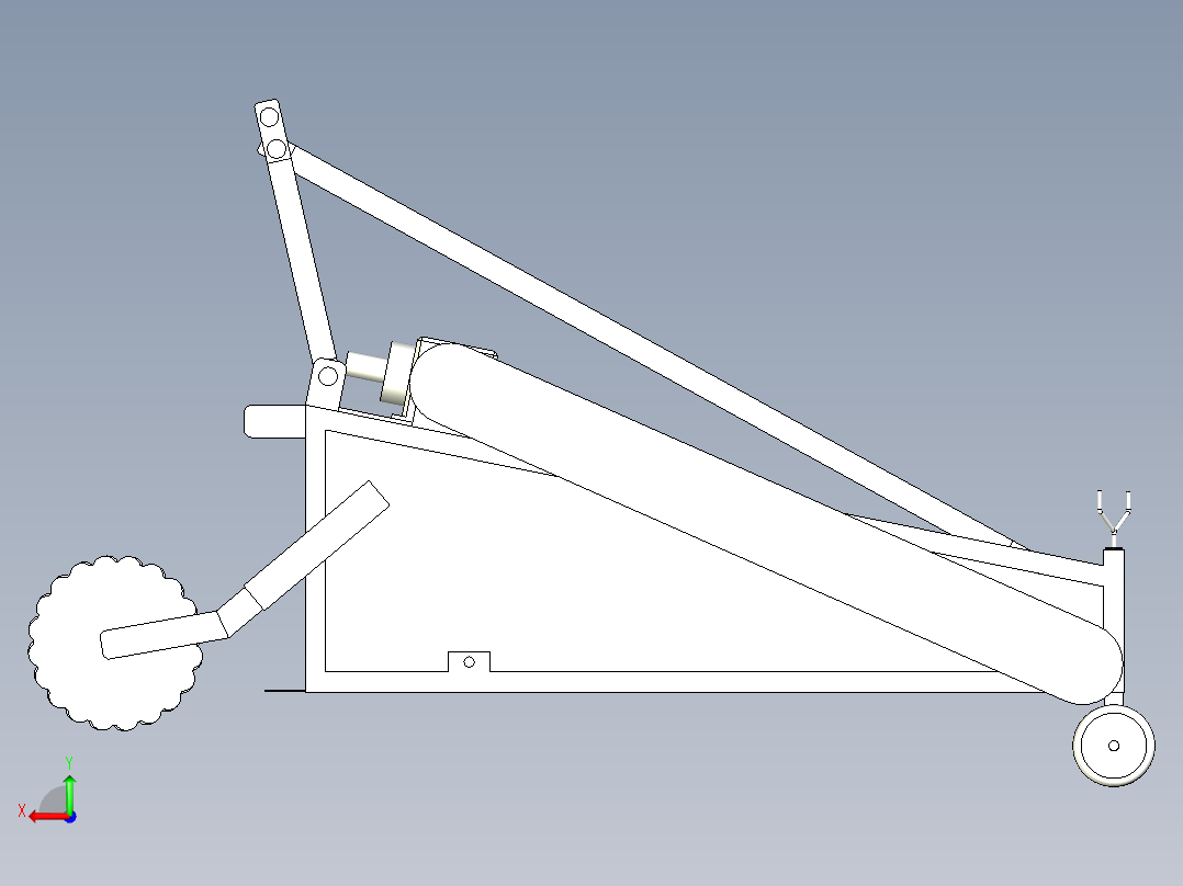 马铃薯收获机后视图