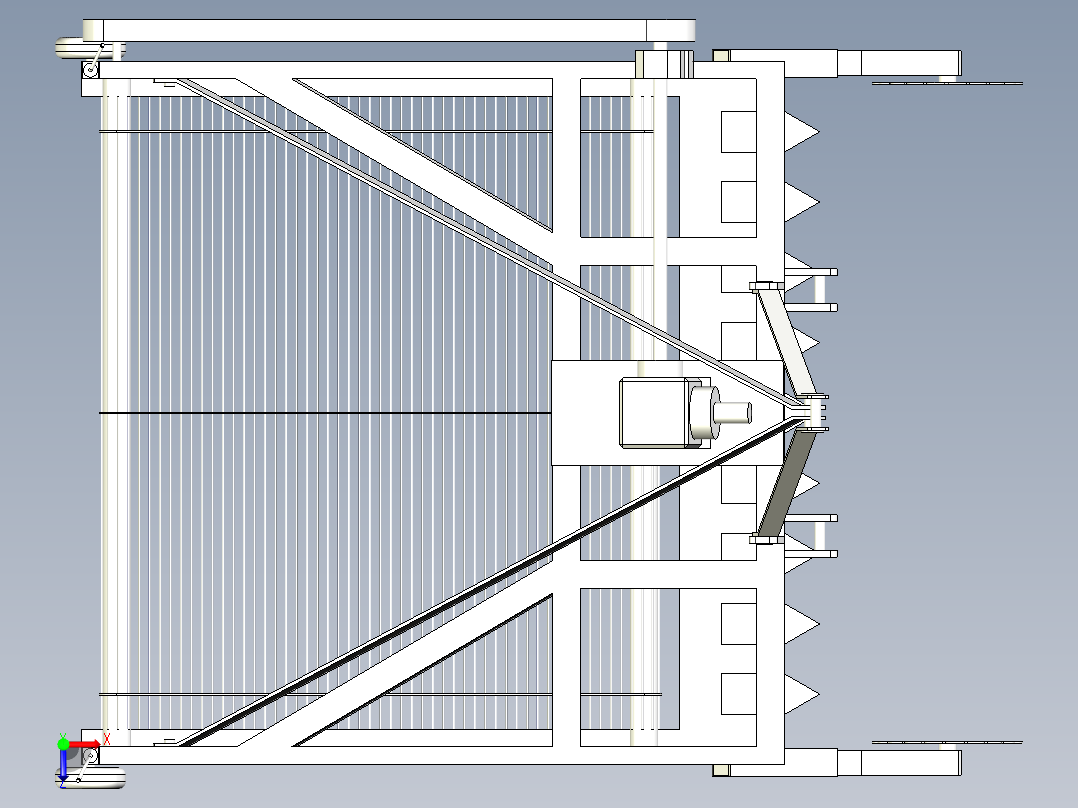 马铃薯收获机俯视图