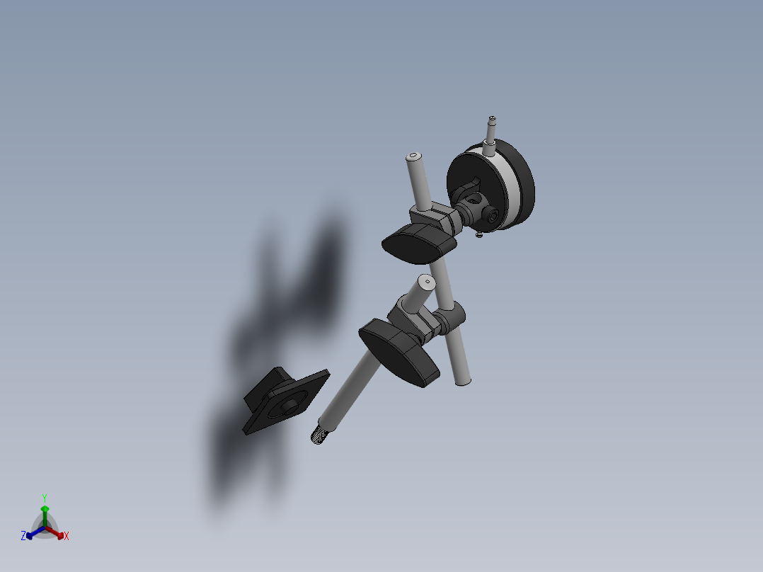 磁力座(4)正等轴测图