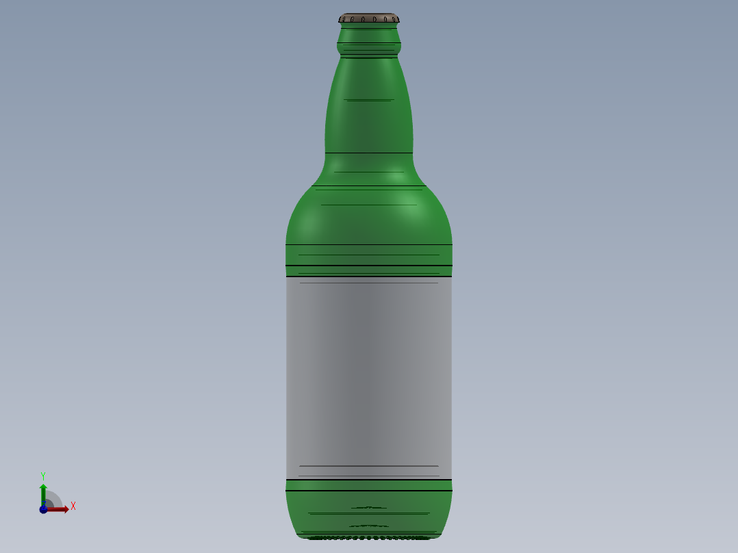 啤酒瓶、瓶子(2)前视图