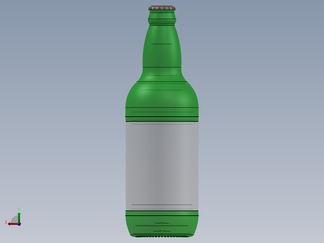 啤酒瓶、瓶子(2)后视图