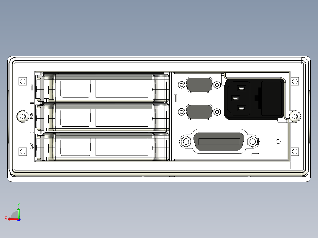 34970A数据采集开关单元后视图