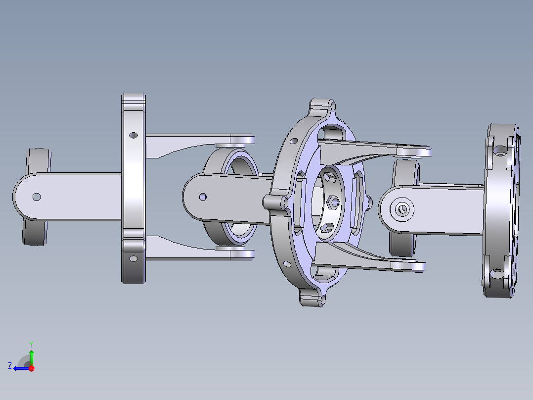 机械臂骨架右视图