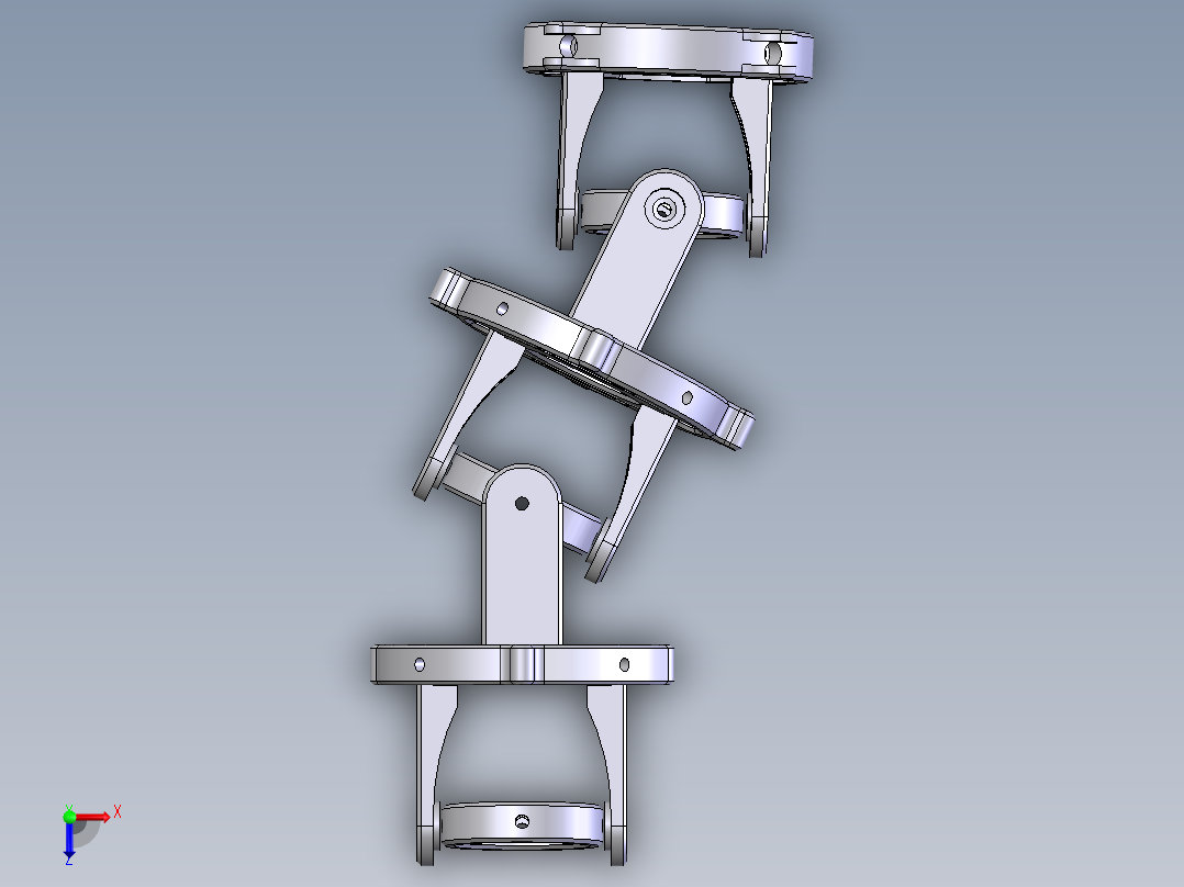 机械臂骨架俯视图