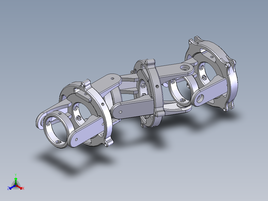 机械臂骨架正等轴测图