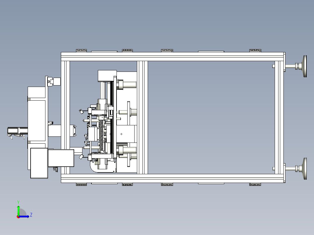 在线式FCT检测设备左视图