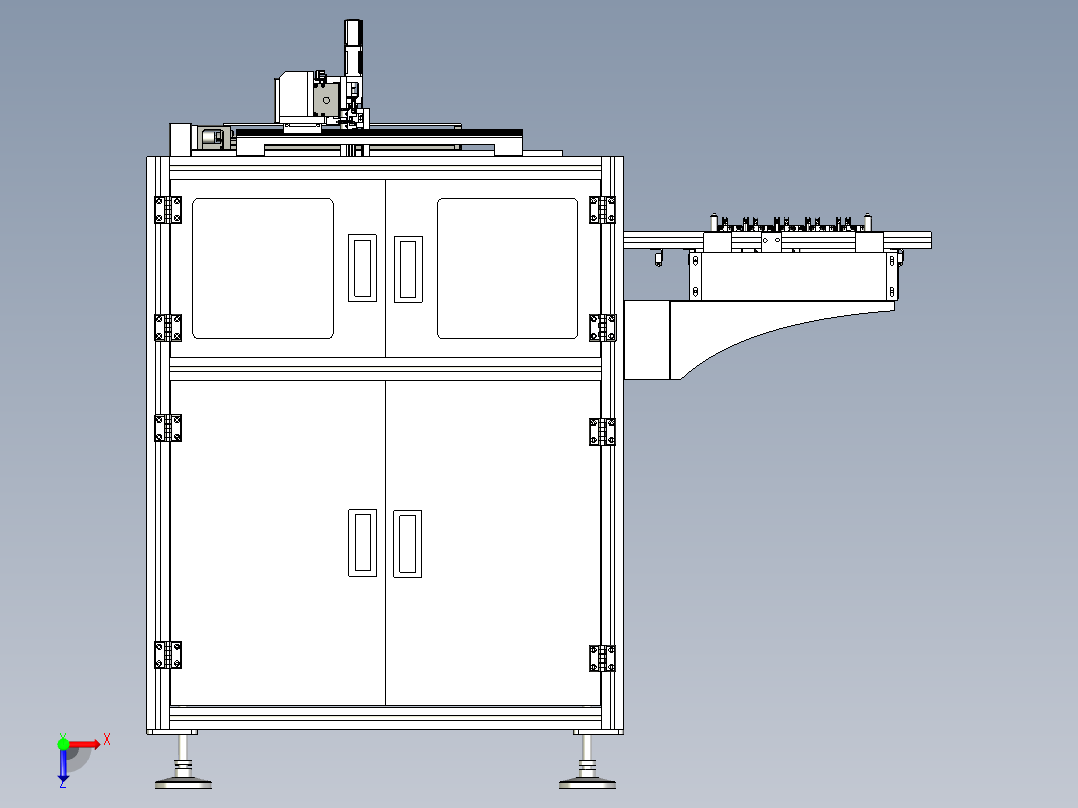 在线式FCT检测设备俯视图