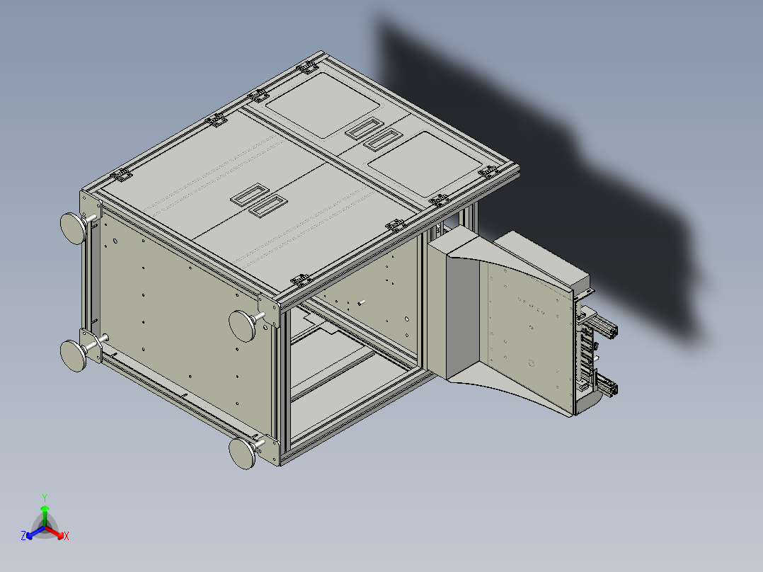 在线式FCT检测设备正等轴测图
