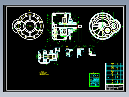 四速电动葫芦机械系统设计含6张CAD图