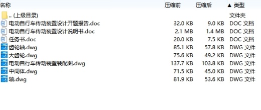 电动自行车传动装置设计含开题及5张CAD图缩略图