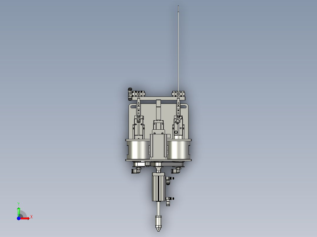 2018SOLIDWORKS1100Z包铜箔机构前视图