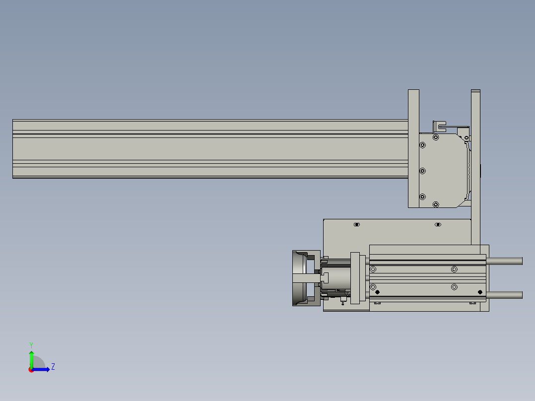 DJ盖上料机械手左视图