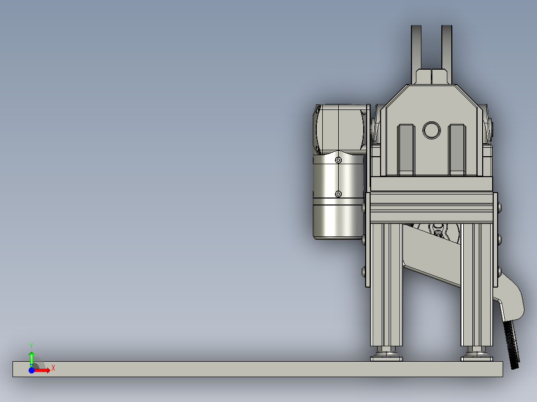 易拉罐压扁设备前视图