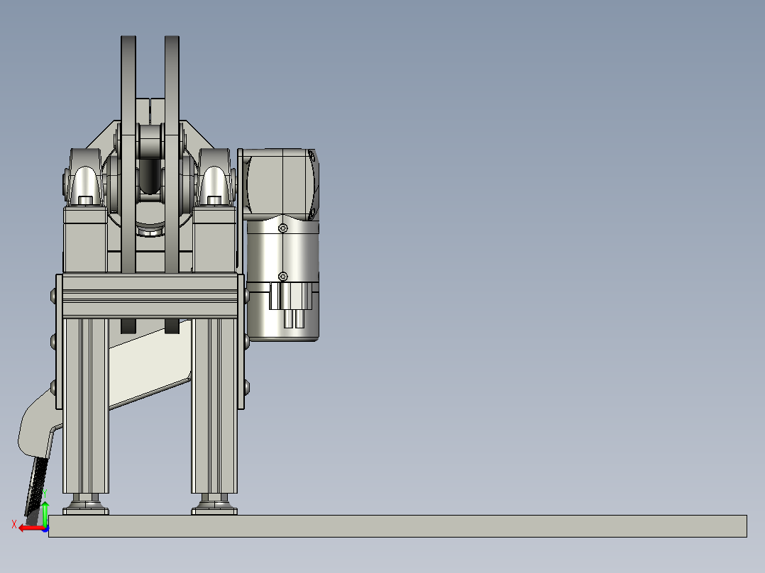 易拉罐压扁设备后视图