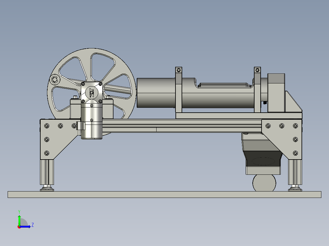 易拉罐压扁设备左视图