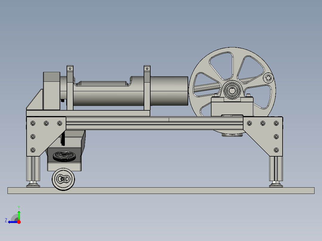 易拉罐压扁设备右视图