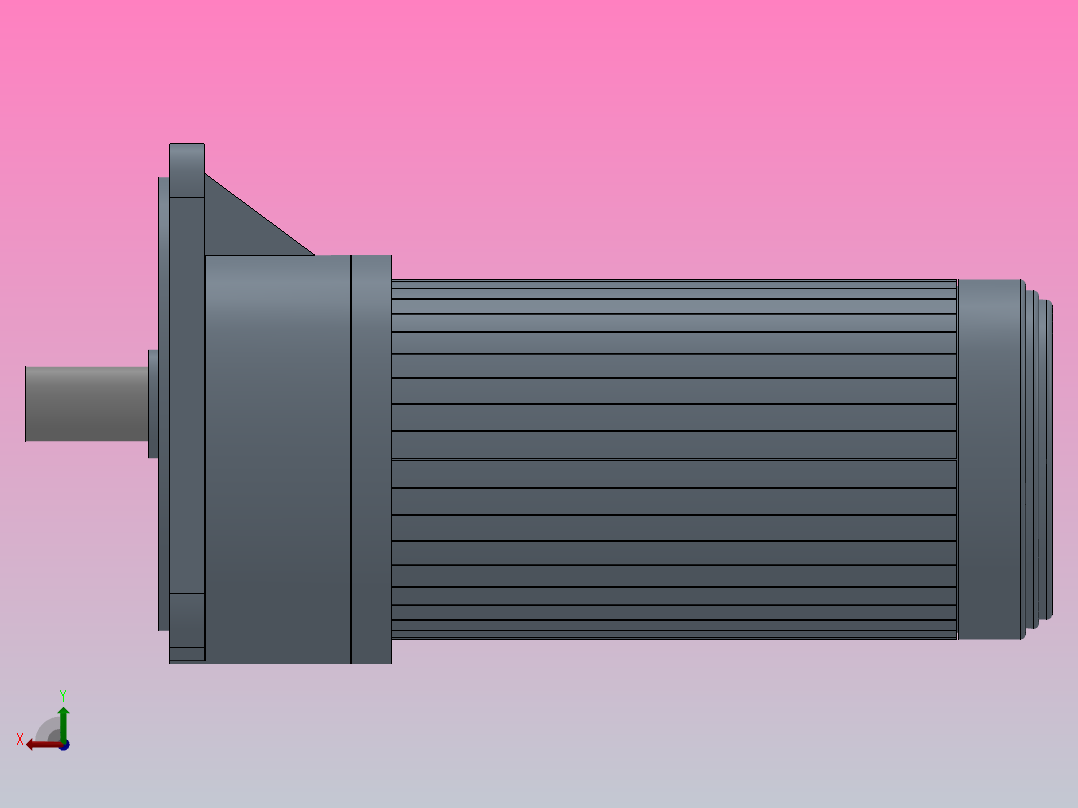 GV22型：立式三相齿轮减速马达[GV-28-100-250~1800-S]后视图