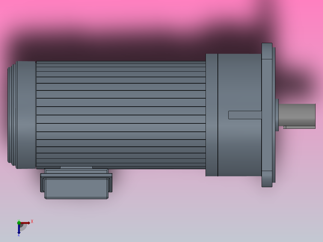 GV22型：立式三相齿轮减速马达[GV-28-100-250~1800-S]俯视图