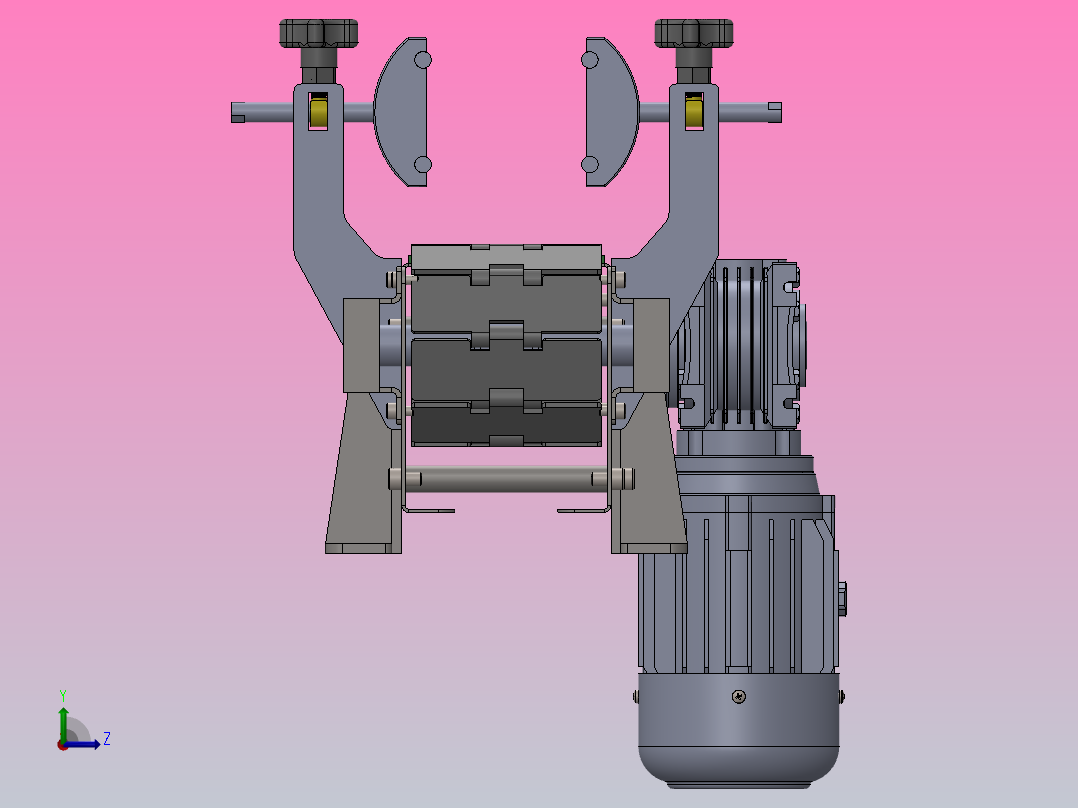 瓶子灌装机左视图